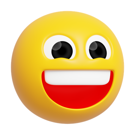Grinning Face With Big Eyes Emoji  3D Icon