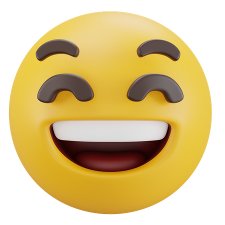 Grinning Face with Big Smiling Eyes  3D Icon