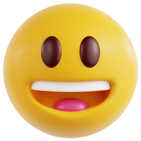 Grinning Face With Open Mounth  3D Icon