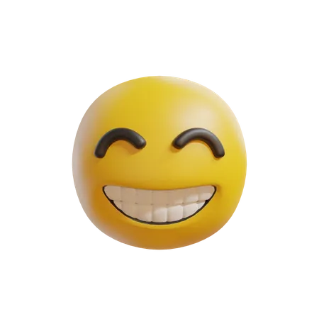 Grinning Face With Smiley Eyes  3D Icon