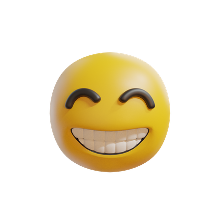 Grinning Face With Smiley Eyes  3D Icon
