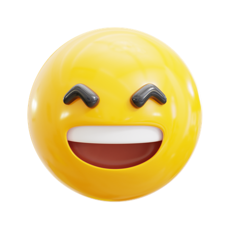 Grinning Face With Smiling Face  3D Icon