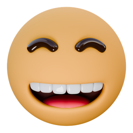 Grinning Face With Smiling Eyes  3D Icon