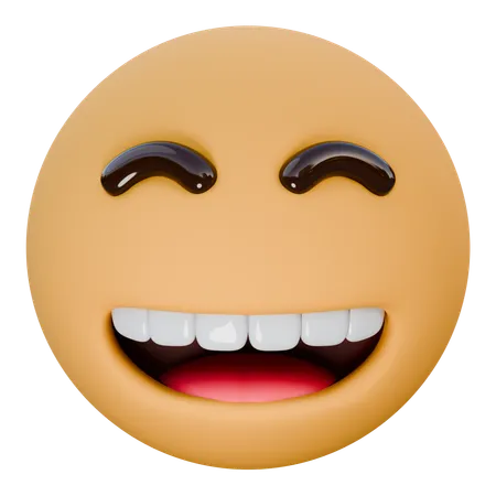 Grinning Face With Smiling Eyes  3D Icon