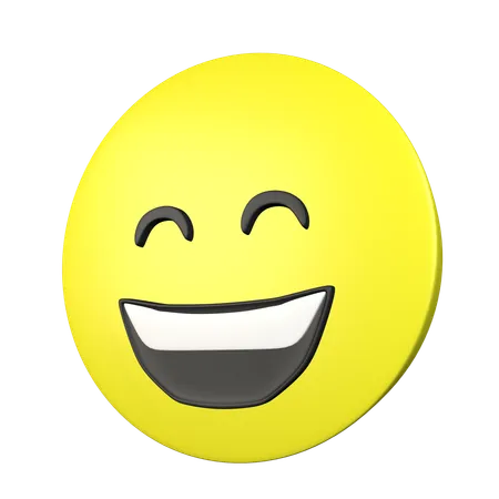 Grinning Face With Smiling Eyes  3D Icon