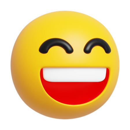 Grinning Face With Smiling Eyes Emoji  3D Icon