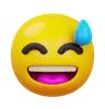 Grinning Face With Sweat