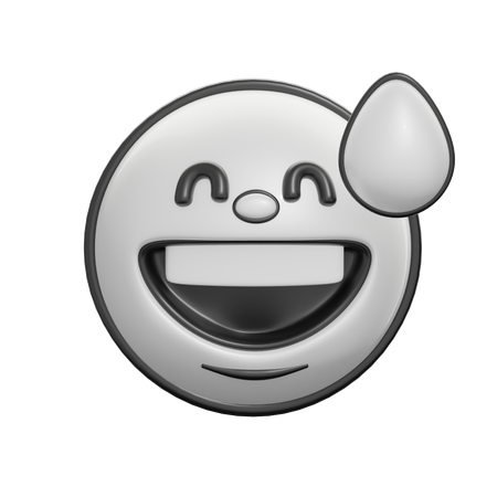 Grinning Face With Sweat  3D Icon