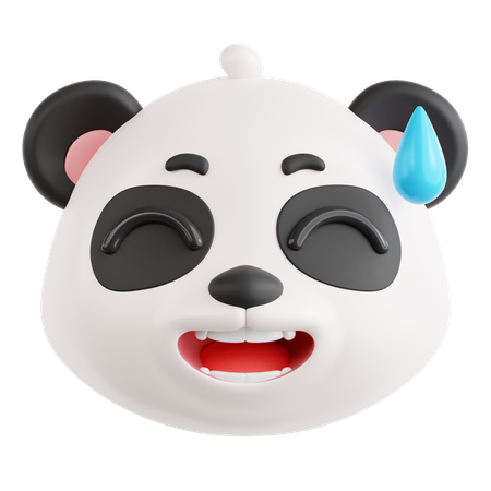 Grinning Panda  3D Icon