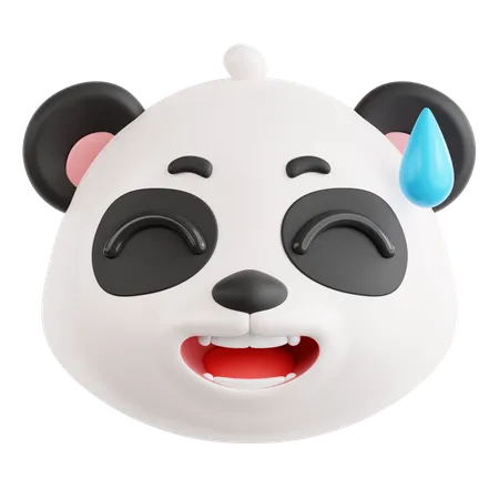 Grinning Panda  3D Icon