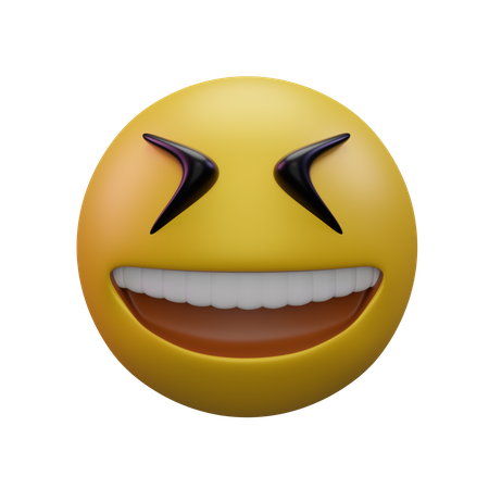 Grinning Squinting 3D Icon