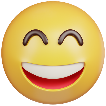 Grinning Squinting Emoji  3D Icon