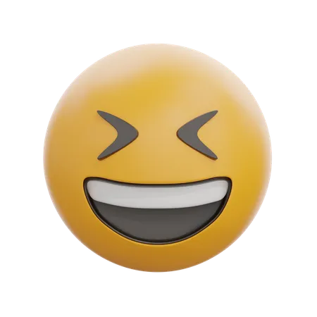Grinning Squinting Face  3D Icon