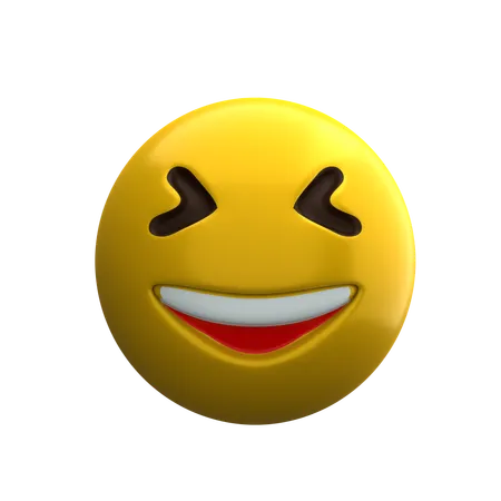 Grinning Squinting Face  3D Icon