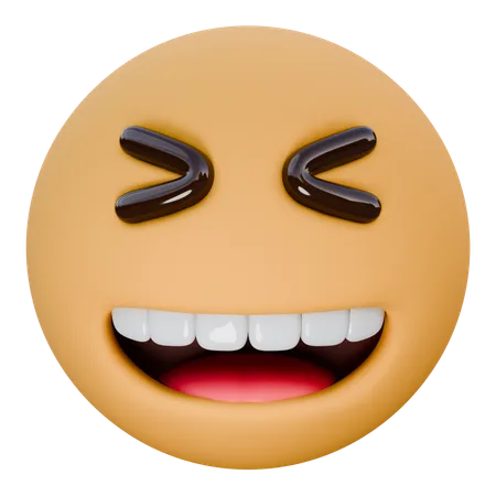 Grinning Squinting Face  3D Icon