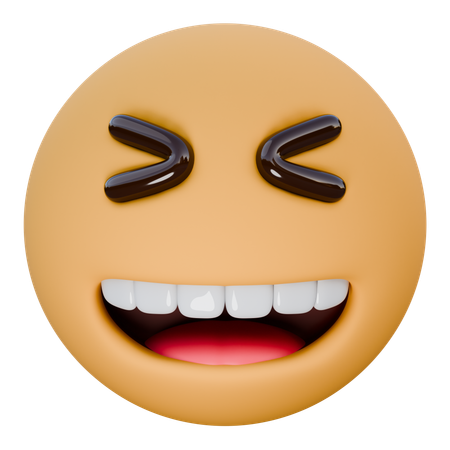 Grinning Squinting Face 3D Icon