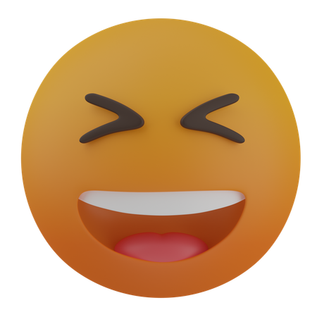 Grinning Squinting Face  3D Icon
