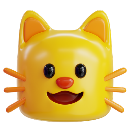 Grinsende Katze Emoji  3D Icon