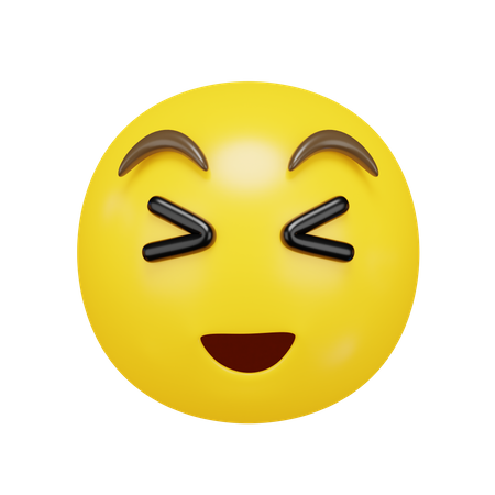 Grinsendes, schielendes Gesicht  3D Emoji