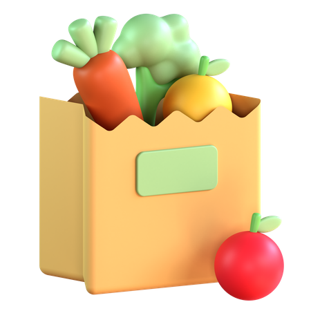 Groceries 3D Icon
