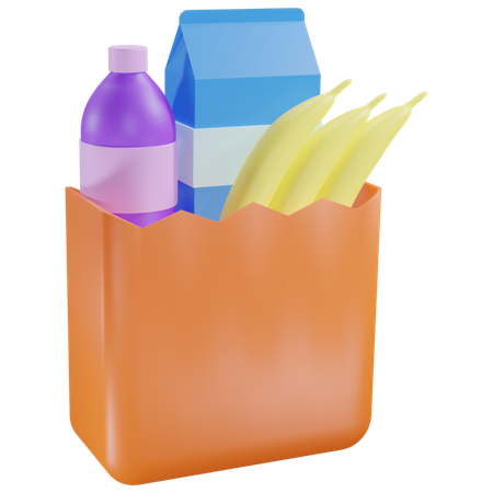 Groceries Bag  3D Icon