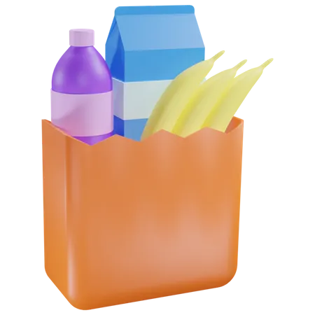 Groceries Bag  3D Icon