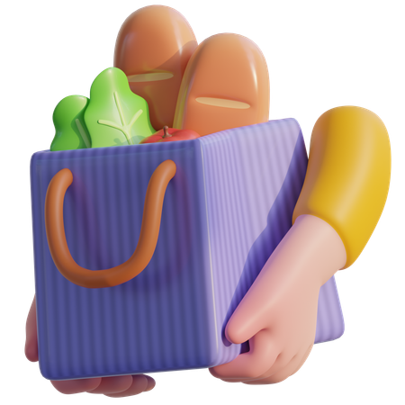 Groceries Delivery  3D Icon