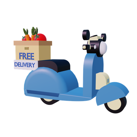 Groceries Free Delivery  3D Icon