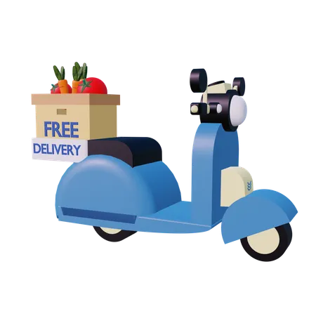 Groceries Free Delivery  3D Icon