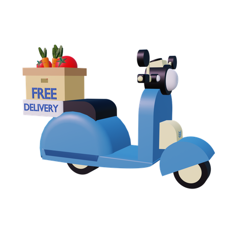 Groceries Free Delivery  3D Icon