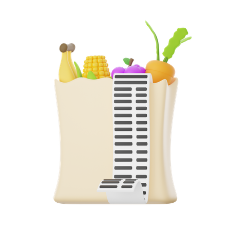 Groceries List  3D Icon