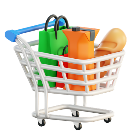 Groceries Shopping  3D Icon
