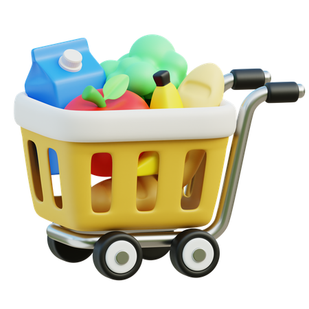 Groceries Shopping  3D Icon