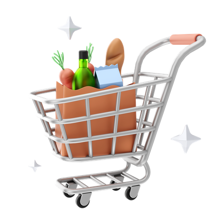 Groceries Shopping 3D Icon