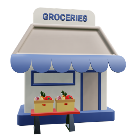 Groceries Store  3D Icon