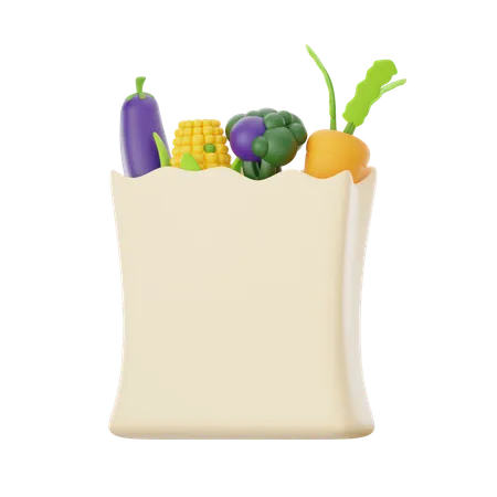 Grocery Bag  3D Icon