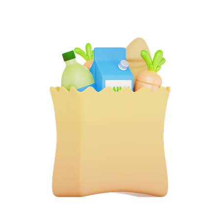 Grocery Bag  3D Icon