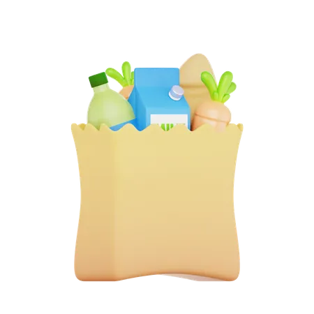 Grocery Bag  3D Icon