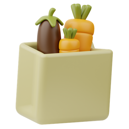 Grocery Bag  3D Icon