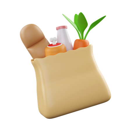 Grocery Bag  3D Icon