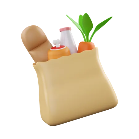 Grocery Bag  3D Icon