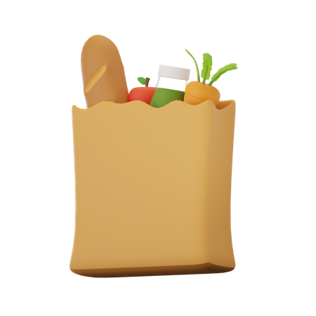 Grocery Bag  3D Icon