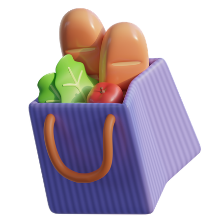 Grocery Bag  3D Icon