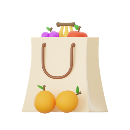 Grocery Bag  3D Icon