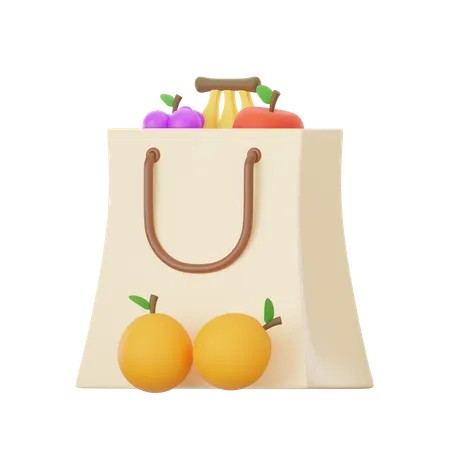 Grocery Bag  3D Icon