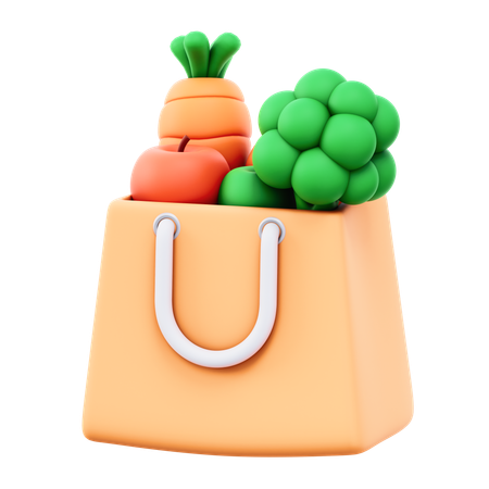 Grocery bag  3D Icon