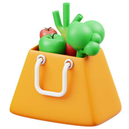 Grocery Bag  3D Icon
