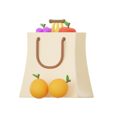 Grocery Bag  3D Icon
