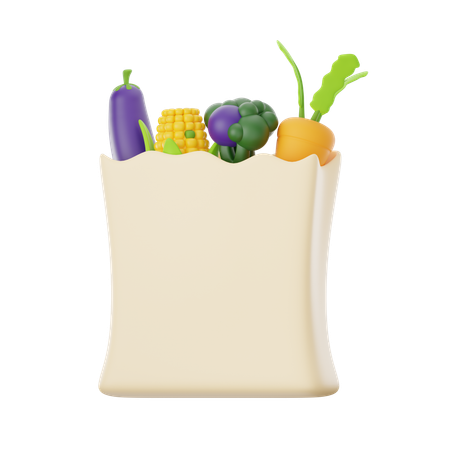 Grocery Bag  3D Icon