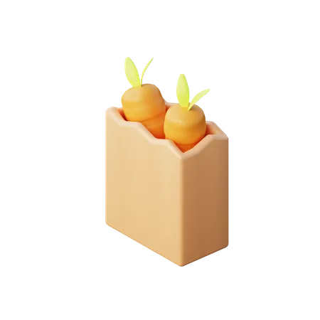 Grocery Bag  3D Illustration